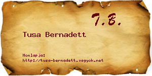 Tusa Bernadett névjegykártya