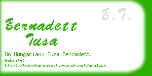bernadett tusa business card